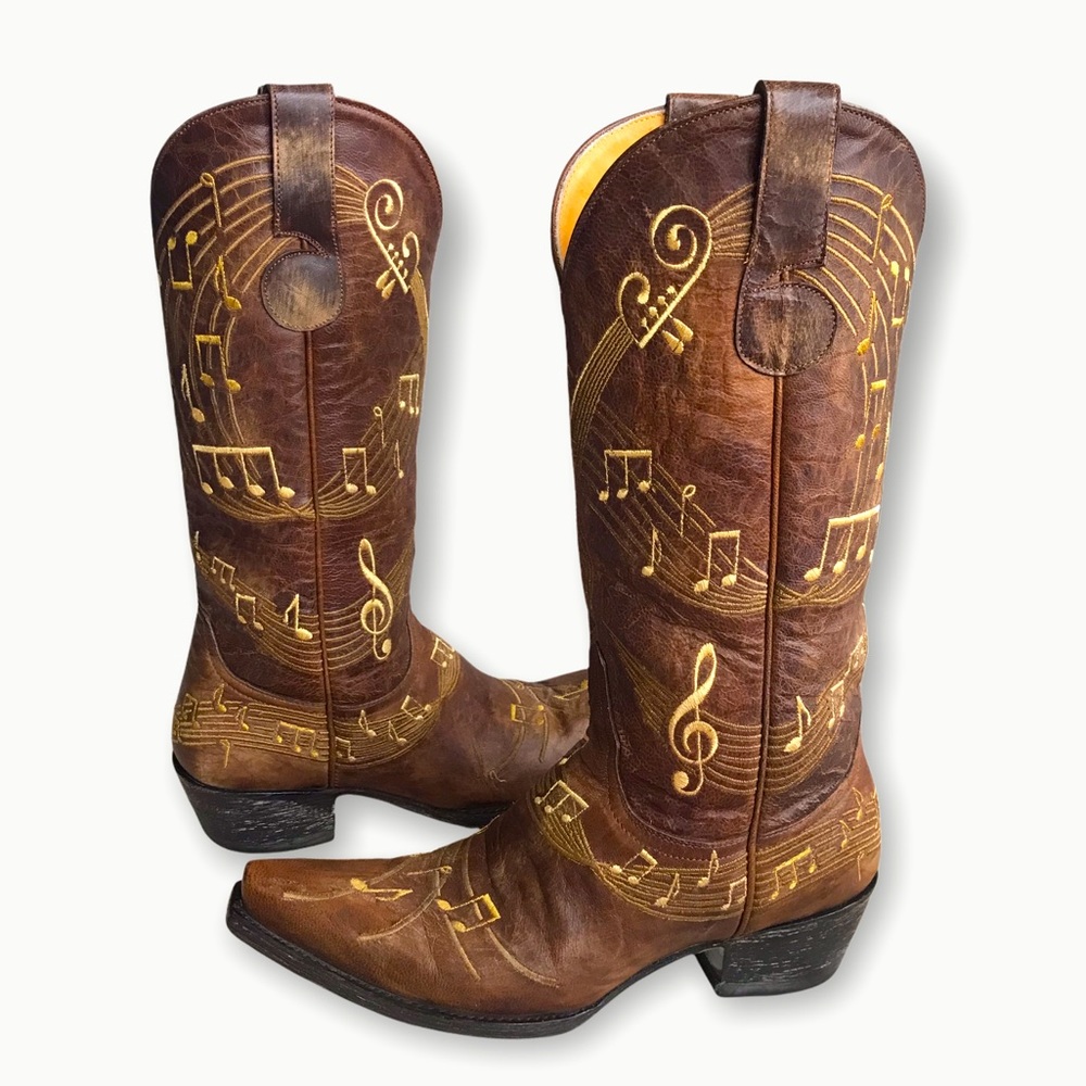 RARE Old Gringo Violina Music Note Cowboy Boots - Picture 9 of 16